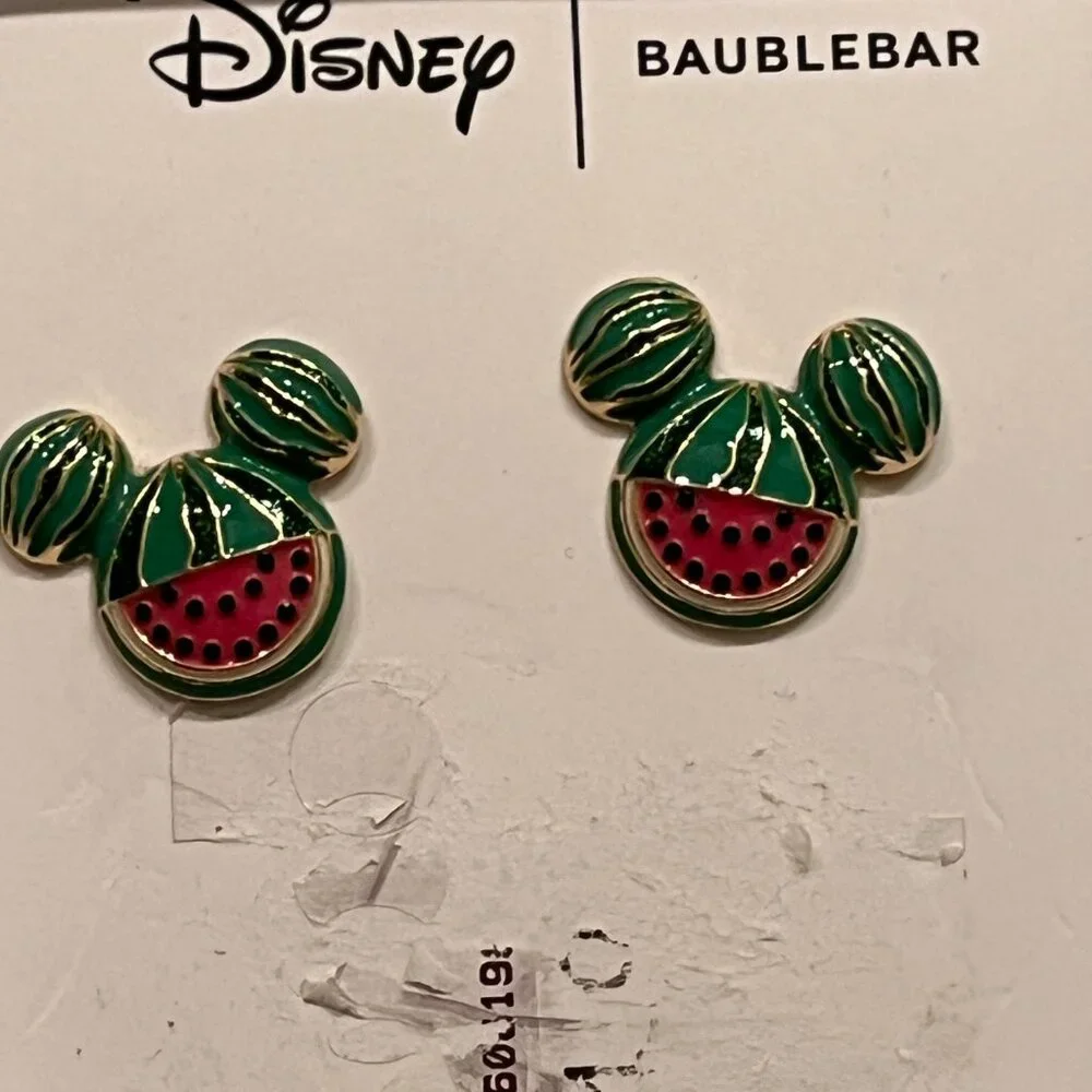 Mickey Mouse Disney BaubleBar Watermelon Stud Earrings (NEW) (kids/x)